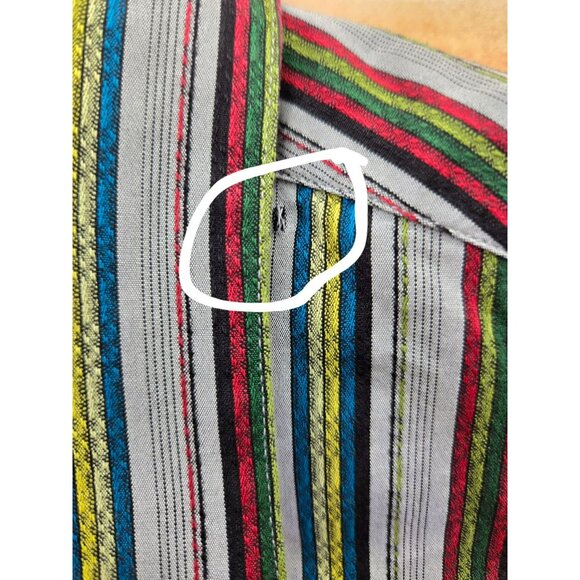 Robert Graham Mens Striped Shirt Size XL Long Sleeve Button-Up Multi-Color - Picture 7 of 10